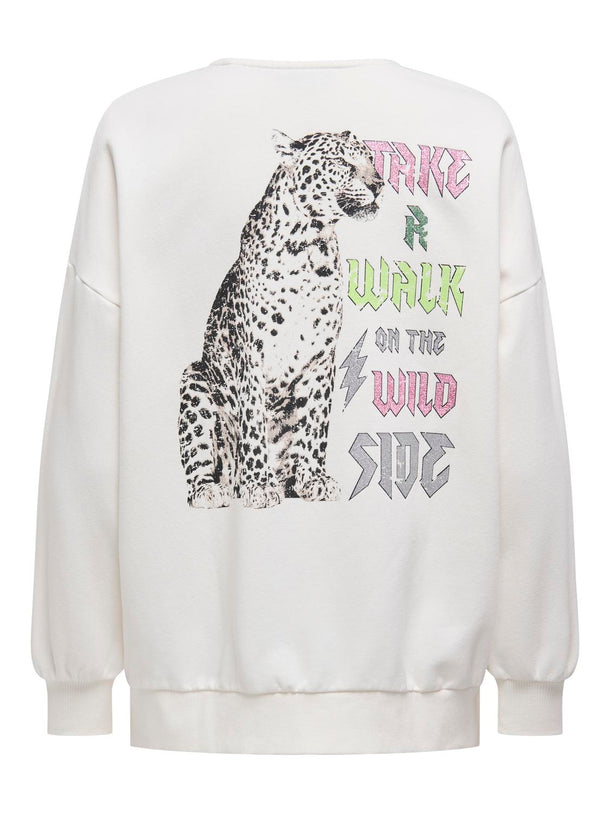 Product BUZO OVERSIZE ESTAMPADO INDA-Egret Print:Electric wild side - Image 1