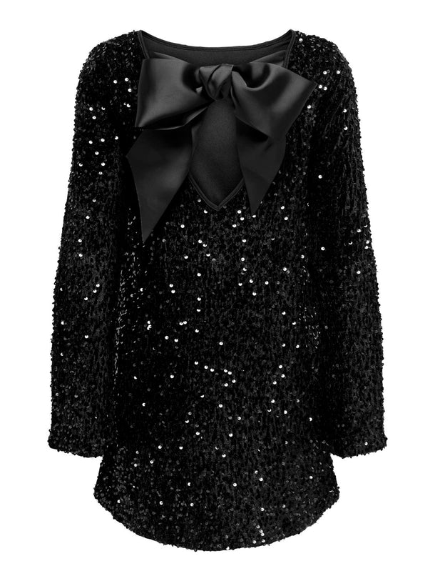 Product VESTIDO LANIKA - Black Detail:BLACK BOW - Image 5