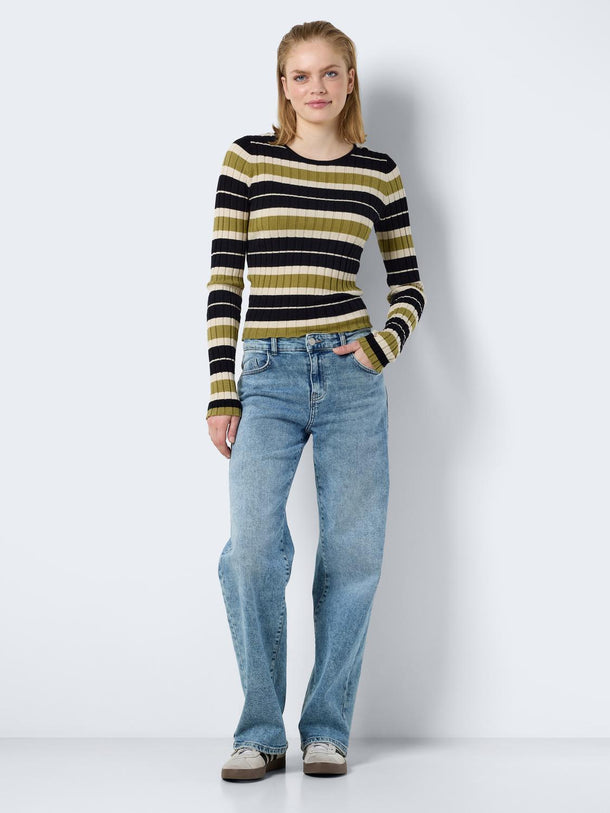 Product TOP ANNY -  Stripes:GREEN MOSS + BLACK - Image 4