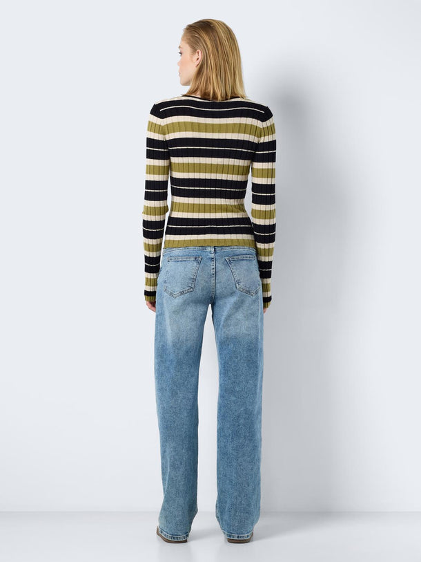 Product TOP ANNY -  Stripes:GREEN MOSS + BLACK - Image 3