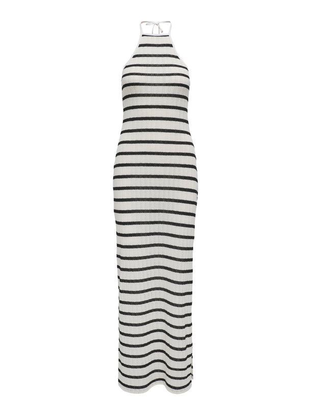 Product VESTIDO HALIA-Cloud Dancer Stripes:BLACK - Image 1