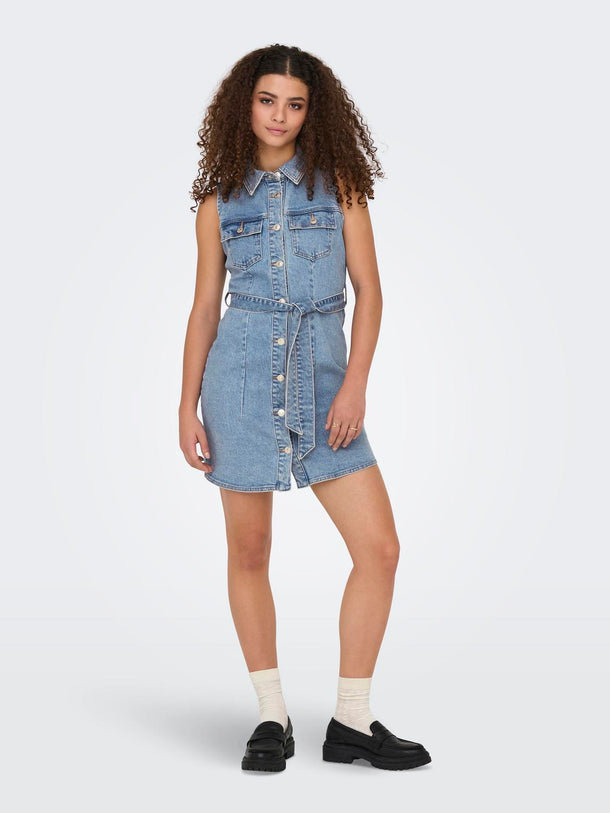 Product VESTIDO DENIM CAMISERO EMILY-Light Blue Denim - Image 3