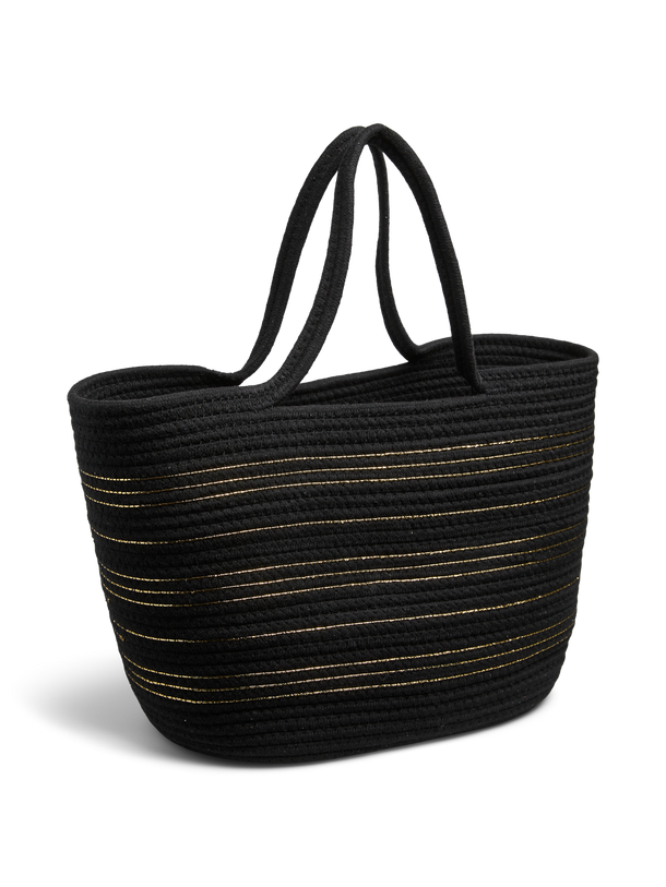 Product BOLSO KIRSTIN-Black Detail:GOLD LUREX - Image 1