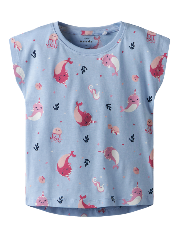 Product VESTIDO VIGGA CAPSL - Chambray Blue AOP:Whales - Image 3