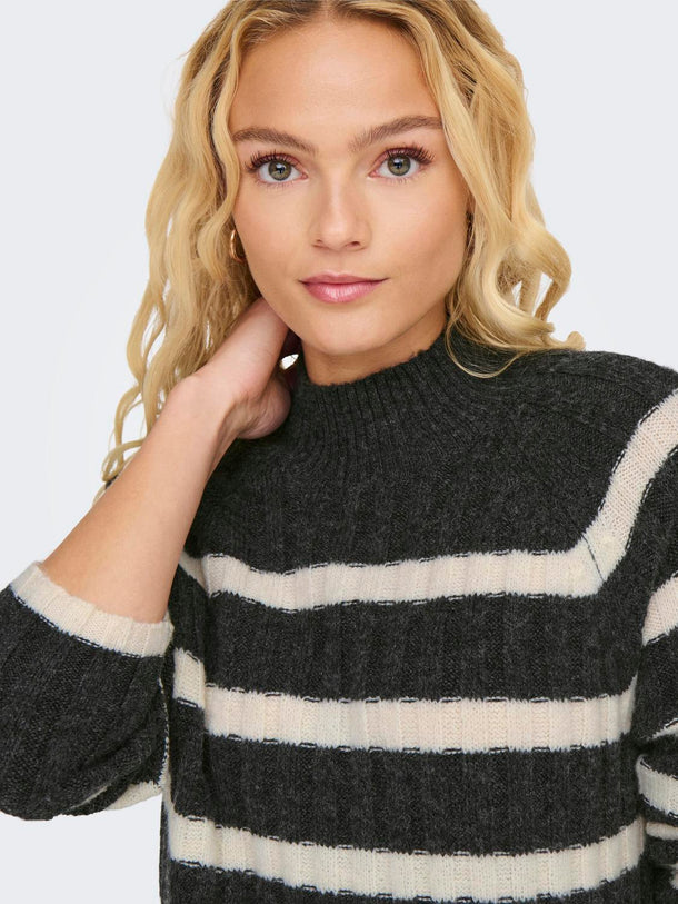 Product VESTIDO MILEY - Dark Grey Melange Stripes:BIRCH - Image 6
