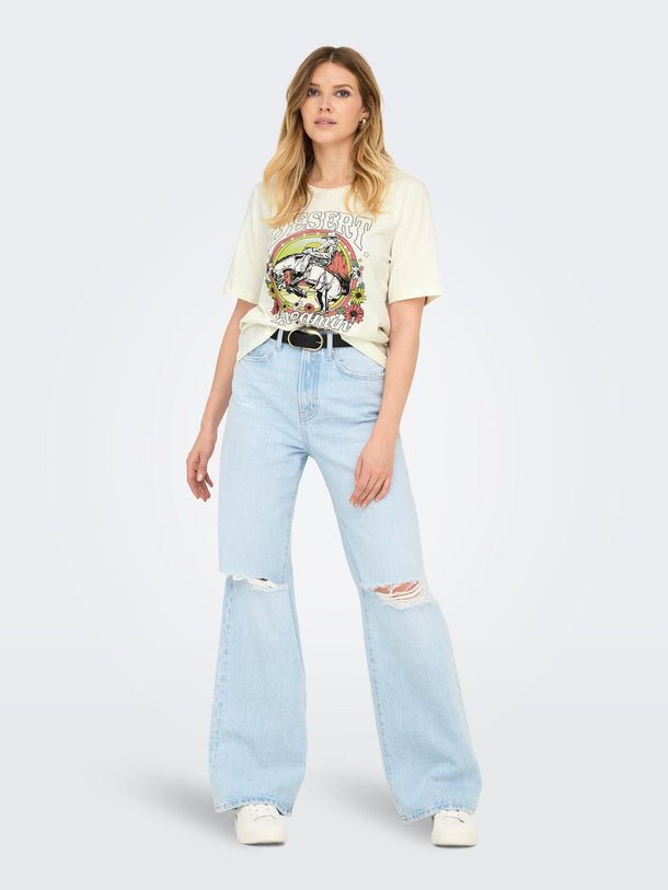 Product CAMISETA STACEY - Cloud Dancer Print:DESERT - Image 4