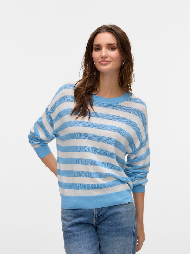 Product SWEATER NEWLEXSUN - Airy Blue Detail:W. SNOW WHITE - Image 4