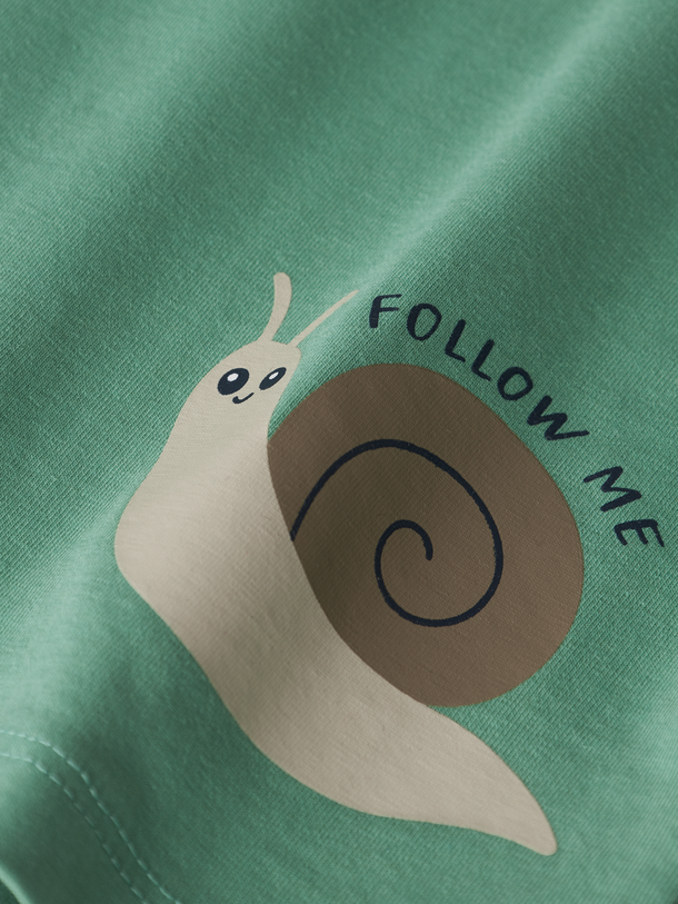 Product CAMISETA VACION-Creme De Menthe Print:Snail - Image 2