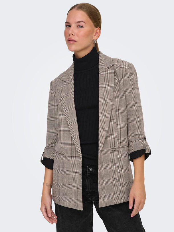 Product BLAZER KAYLE - Birch Checks:TOASTED COCONUT AND NIGHT SKY - Image 6