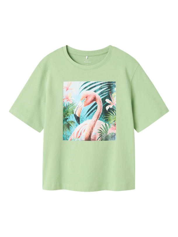 Product CAMISETA TEA - Arcadian Green Print:Flamingo - Image 3