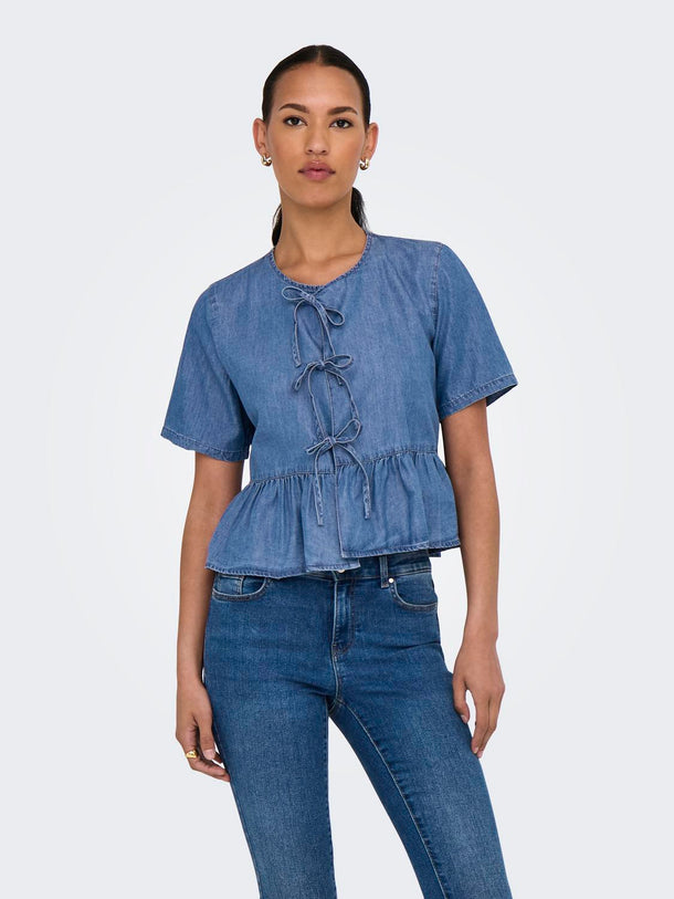 Product CAMISA DENIM BEA - Medium Blue Denim - Image 3
