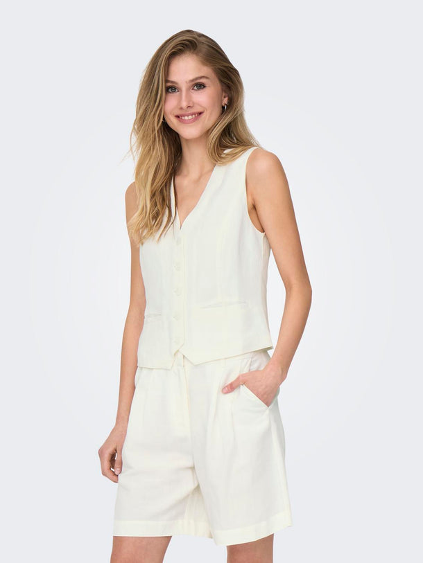 Product CHALECO SASTRERO LINO INDY-Cloud Dancer - Image 1