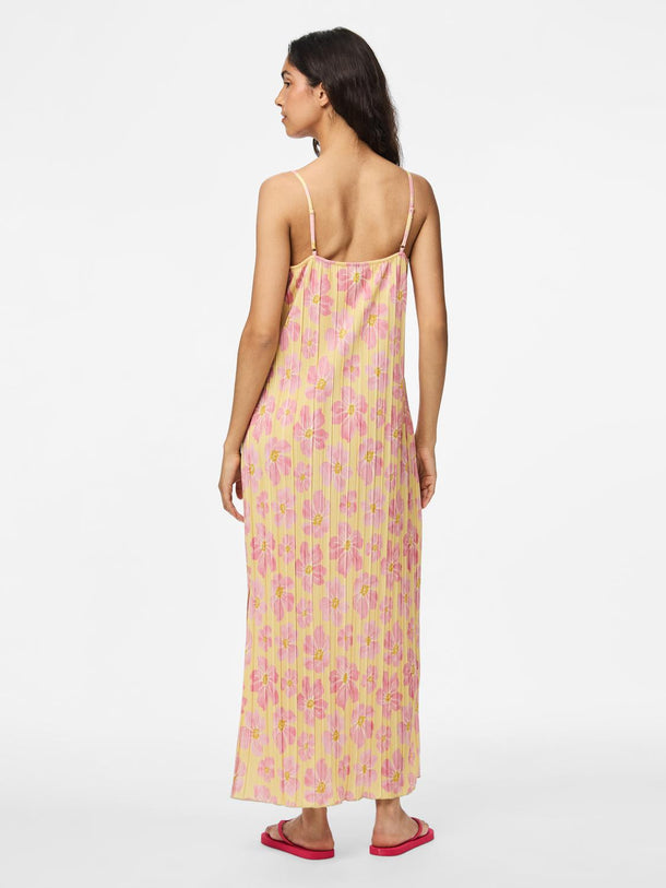 Product VESTIDO MAXI ESTAMPADO AMBER-Mellow Yellow AOP:PINK FLOWERS - Image 3
