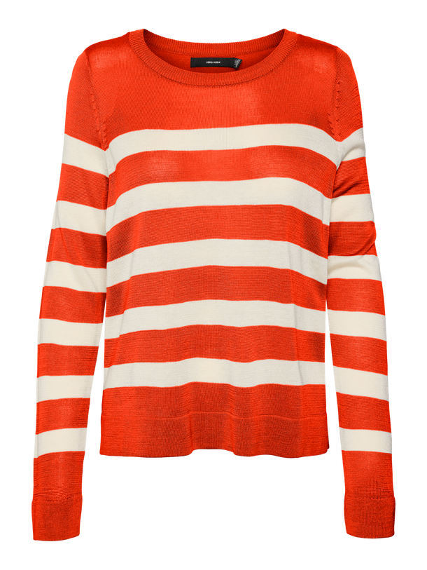 Product SWEATER BÁSICO NOVA-Tangerine Tango Stripes:BIRCH BIG STRIPE - Image 1