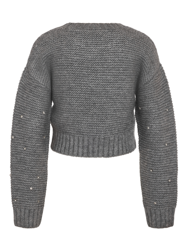 Product SWEATER SANNE - Dark Grey Melange - Image 3