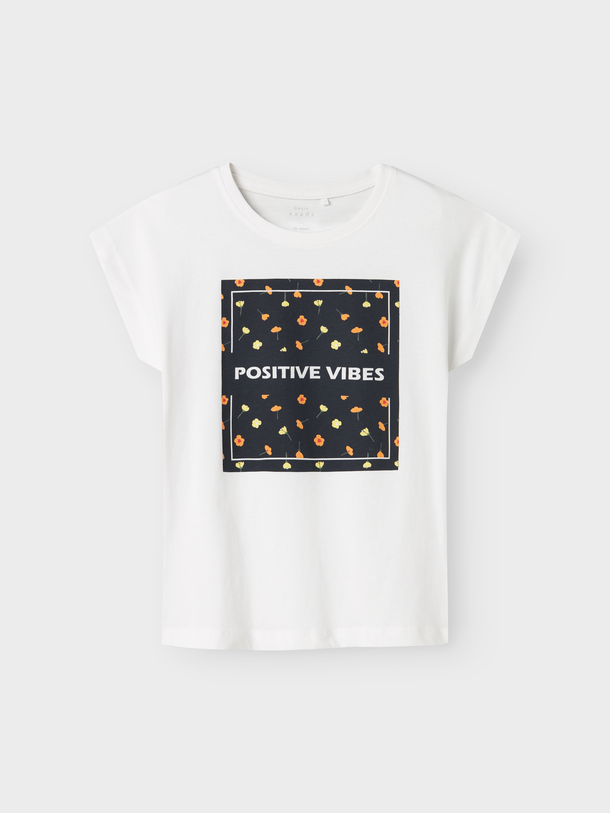 Product CAMISETA VIGEA - Bright White Print:Positive Vibes - Image 1