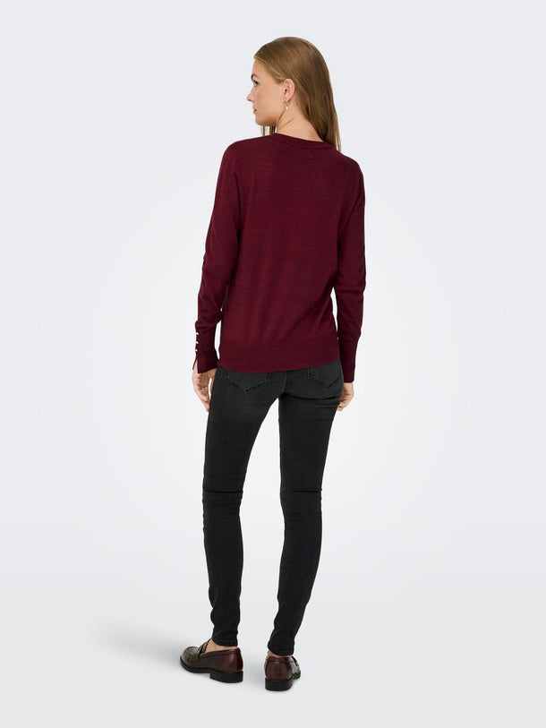 Product SWEATER FINO BOTONES LOU-Cabernet - Image 5