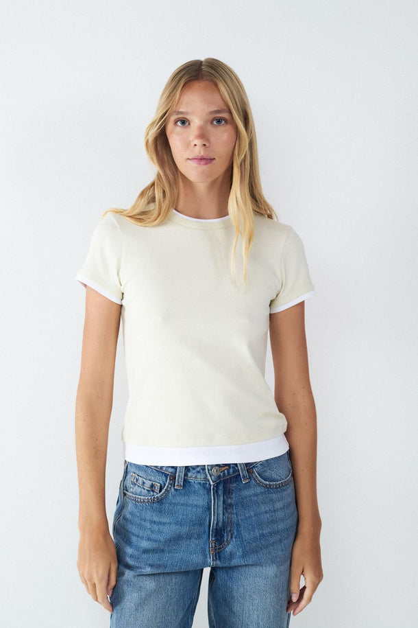 Product CAMISETA DOBLE CAPA BMK-Beige - Image 1