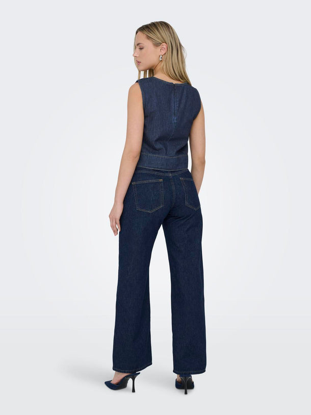 Product TOP DE DENIM SABRINA-Dark Blue Denim - Image 3