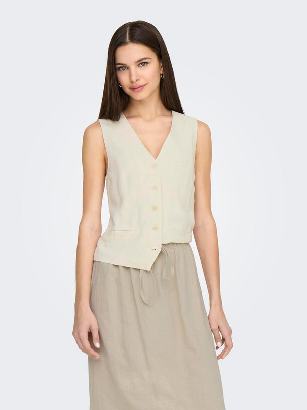 Product CHALECO LINO SASTRERO SIESTA-Moonbeam - Image 2