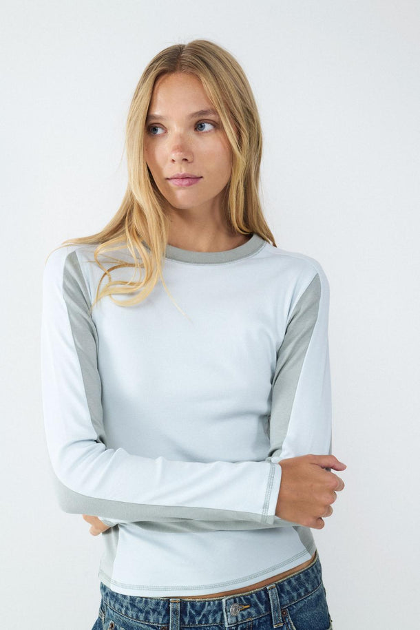 Product CAMISETA ACANALADA RIB BMK-White Melange - Image 1