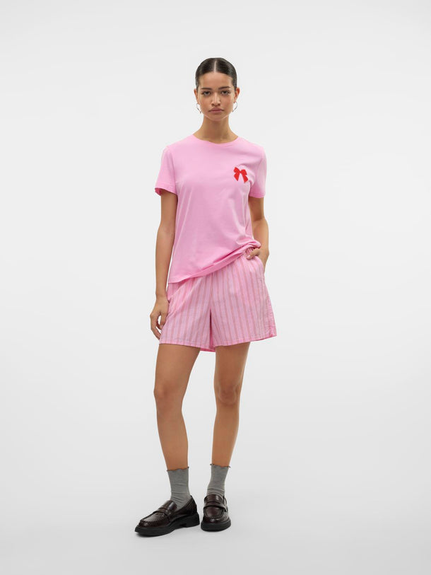 Product SHORT RAYAS ARLO-Bonbon Stripes:Fiery red/cloud dancer - Image 3