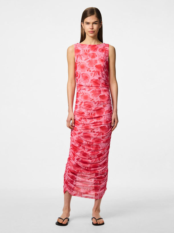 Product VESTIDO CUELLO BOTE ESTAMPADO ALLY-Pink Tulle AOP:Flowers - Image 6