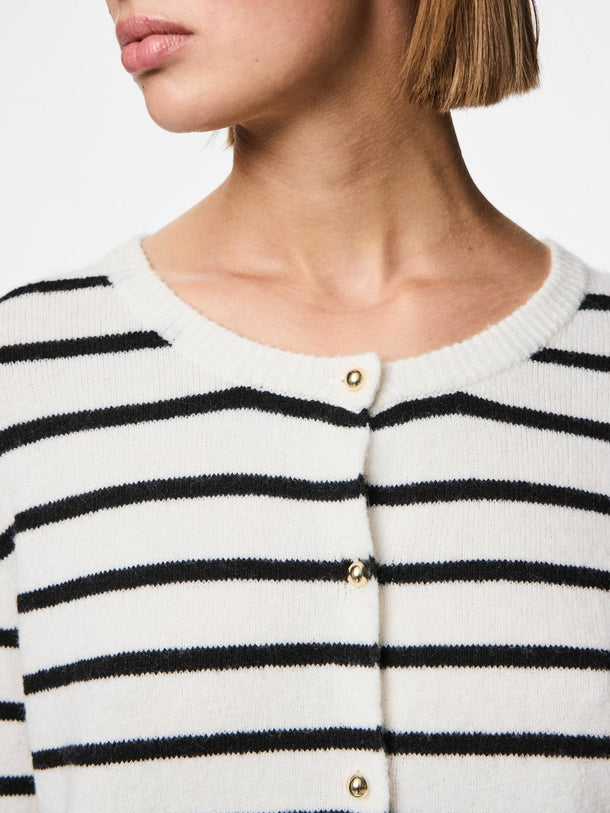 Product CARDIGAN NADDYA - Cloud Dancer Stripes:BLACK - Image 6