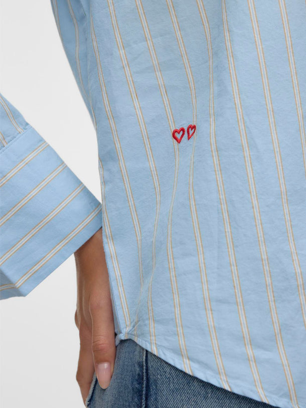 Product CAMISA RAYAS ARLO-Airy Blue Stripes:Cloud dancer/twill - Image 3
