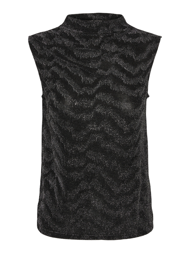 Product TOP LUCY - Black Detail:SILVER LUREX - Image 1