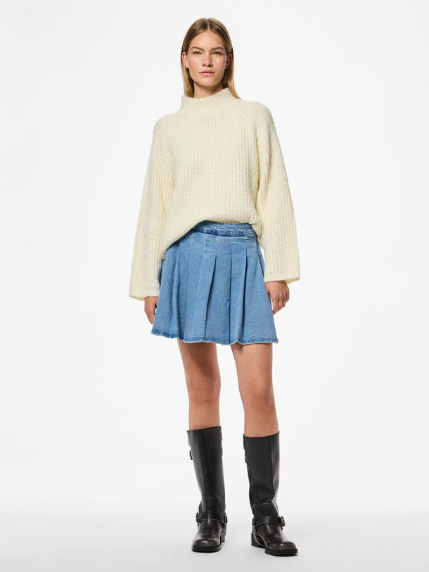 Product POLLERA DENIM TIRO ALTO ILJE-Light Blue Denim - Image 4