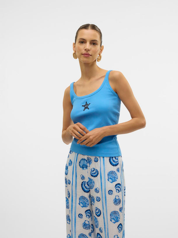Product TOP DIANA-Azure Blue Print:STARFISH - Image 4