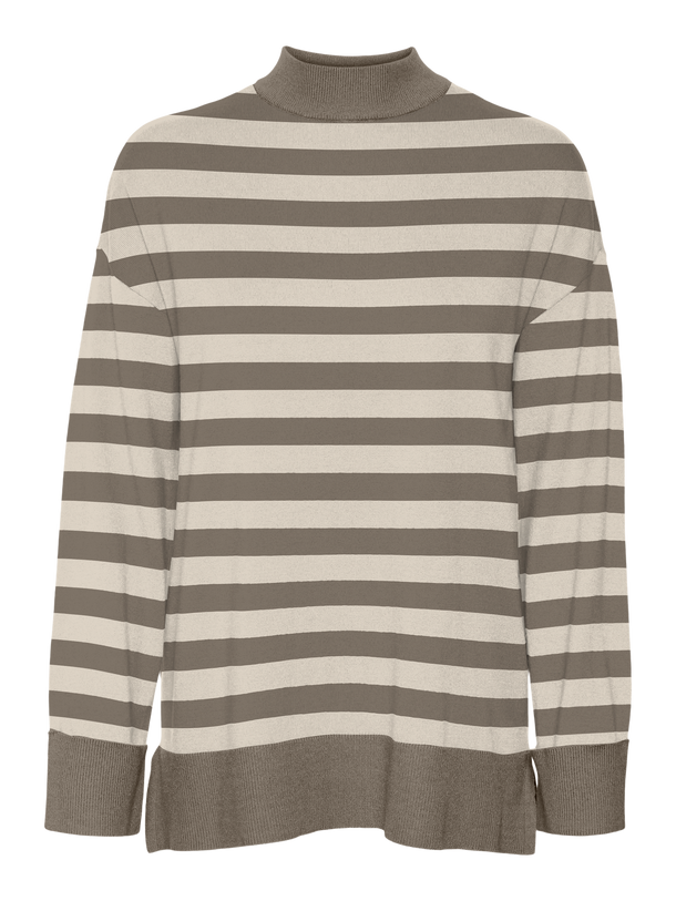 Product SWEATER HAPPINES - Silver Mink Stripes:W BIRCH - Image 1