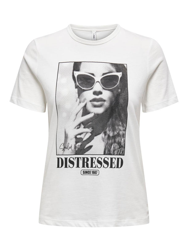 Product CAMISETA ALBA - Cloud Dancer Print:Distressed - Image 2