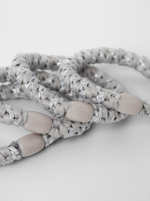 Product PACK 4 GOMITAS DE PELO RISE - Silver Colour Detail:W. GLITTER - Image 1
