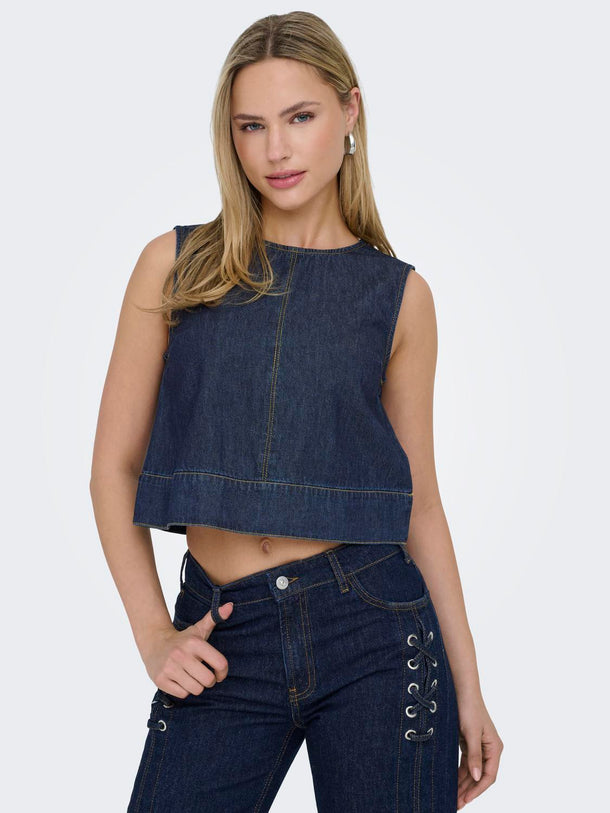 Product TOP DE DENIM SABRINA-Dark Blue Denim - Image 6