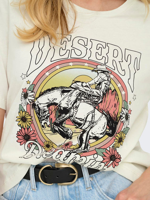 Product CAMISETA STACEY - Cloud Dancer Print:DESERT - Image 2