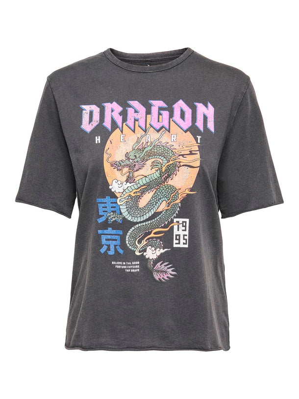 Product CAMISETA LUCY - Black Print:Dragon - Image 1