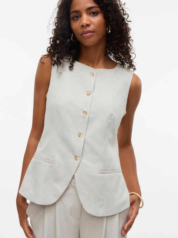 Product CHALECO DE LINO MIKELA-Birch Detail:MELANGE AS SAMPLE - Image 2