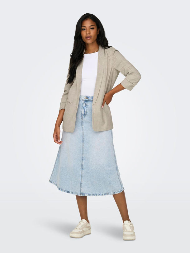 Product BLAZER REGULAR LELLY-White Pepper Detail:MELANGE - Image 6