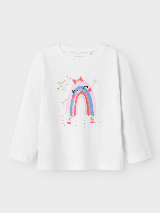 Product CAMISETA VEEN - Bright White Print:Dancing Rainbow - Image 1