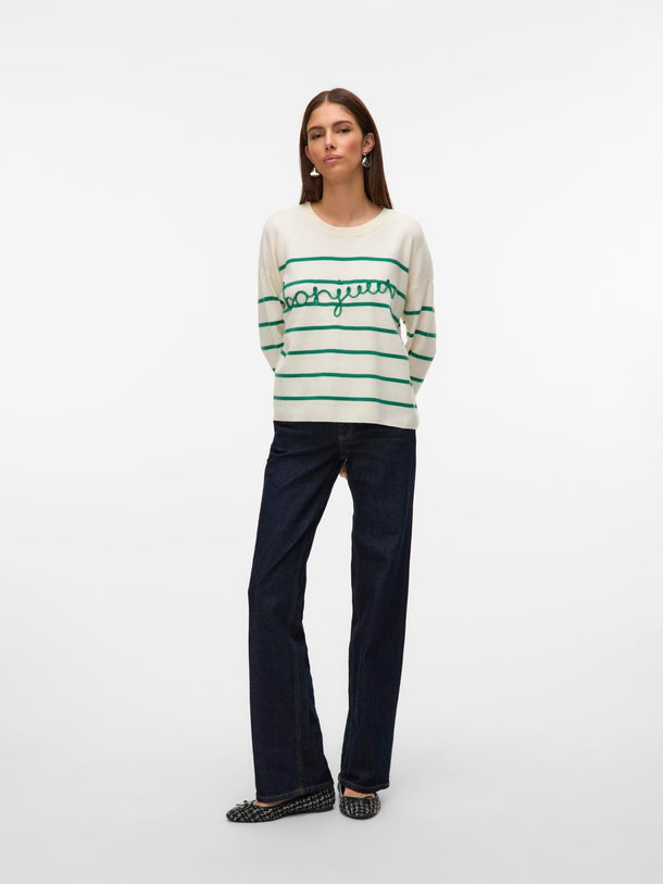 Product SWEATER BONJOUR - Birch Detail:W. BOSPHORUS STRIPES AND EMBRODEY - Image 3