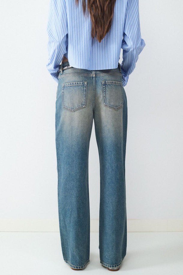 Product JEAN BANANA-Vintage Dark Blue Denim - Image 2