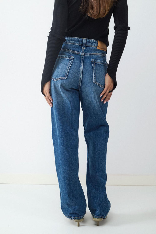 Product JEAN STRAIGHT MID RISE BMK-Blue Denim - Image 3