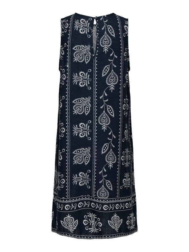 Product VESTIDO DE LINO SOLAR-Total Eclipse AOP:CLOUD DANCER FLOWER - Image 2