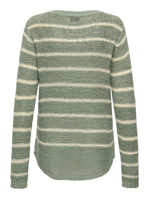 Product SWEATER MORE-Hedge Green Stripes:TAPIOCA STRIPES - Image 2