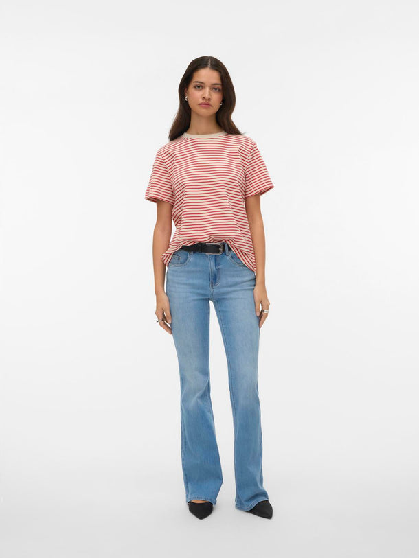 Product CAMISETA RAYAS NAIMA-Birch Stripes:Molten Lava - Image 1