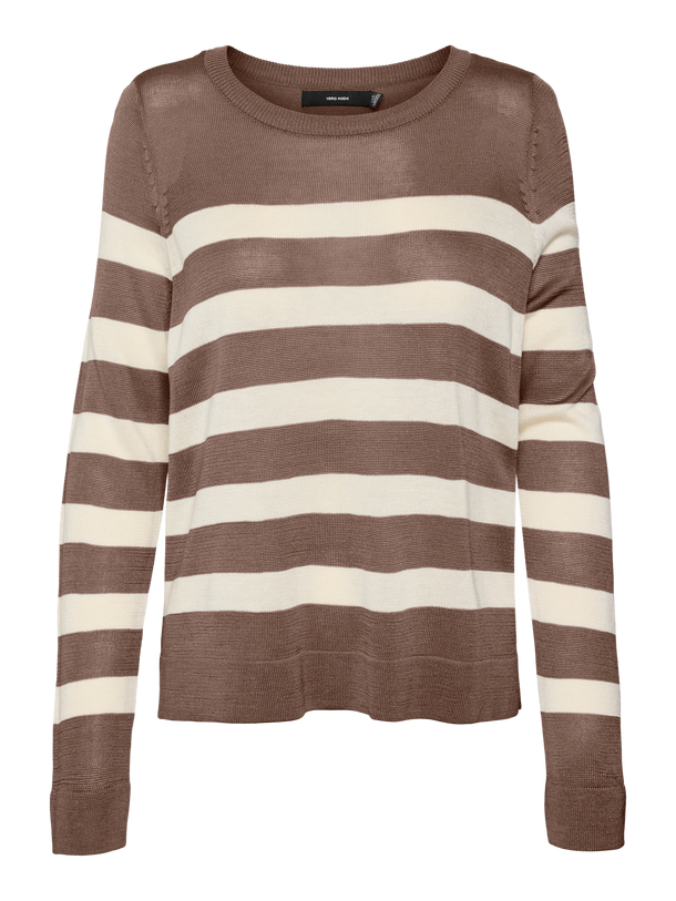 Product SWEATER NOVA-Brown Lentil Stripes:BIRCH BIG STRIPE - Image 1