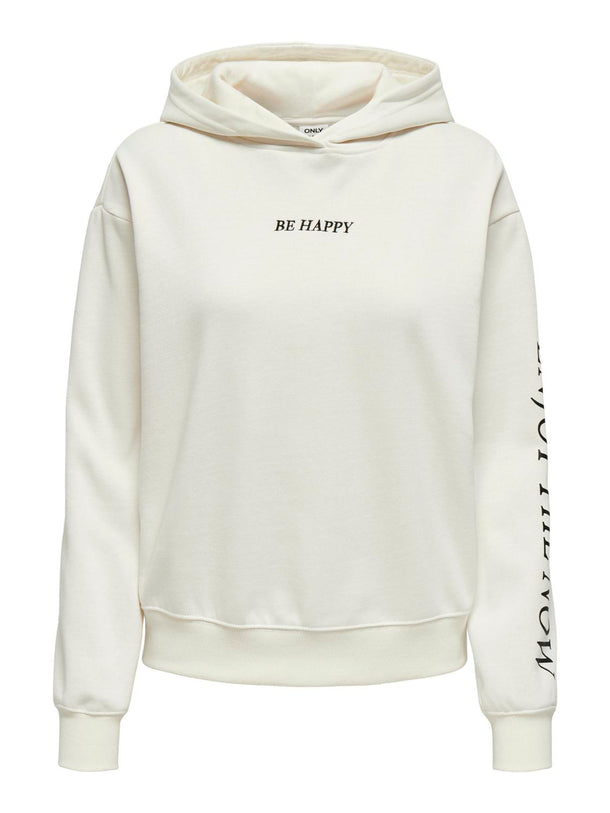 Product SUDADERA CASSIE - Cloud Dancer Print:Be happy + labels brooklyn - Image 1