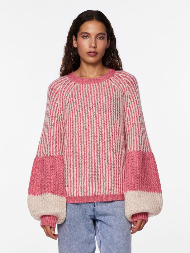 Product SUÉTER DAISI - Hot Pink Stripes:SANDSHELL - Image 1